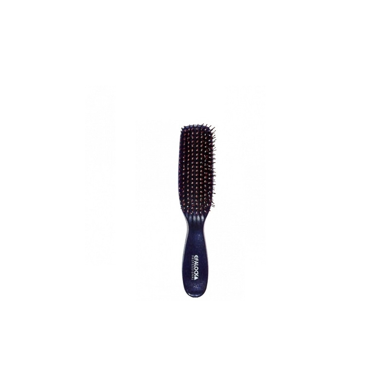 Efalock Shiny Style Brush masažinis plaukų šepetys su keratinu ir arganų aliejumi (juodas)