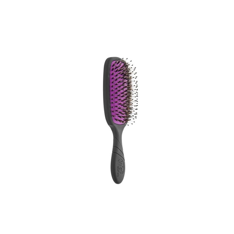 The Wet Brush Pro Shine Enhancer ovalus plaukų šepetys su natūraliais šereliais (spalva - Juoda)