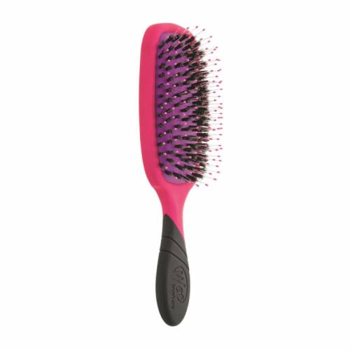 The Wet Brush Pro Shine Enhancer ovalus plaukų šepetys su natūraliais šereliais (spalva - Rožinė)