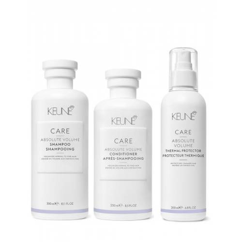 Keune Care Absolute Volume rinkinys plaukų apimčiai ir apsaugai (300 + 250 + 200 ml)