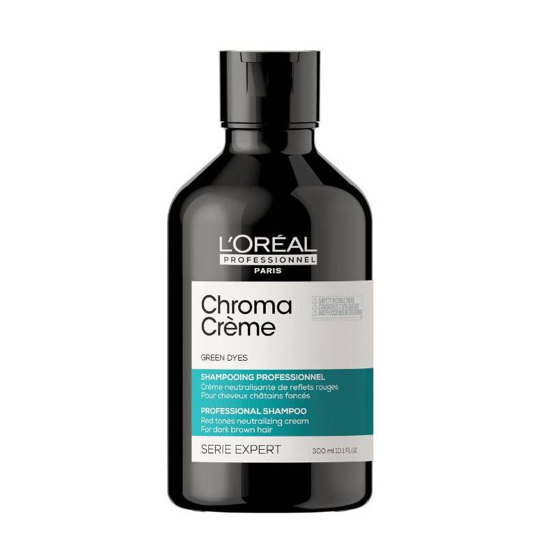 L'Oréal Professionnel Chroma Creme Green Dyes Shampoo Raudonus atspalvius neutralizuojantis kreminis šampūnas (300ml)