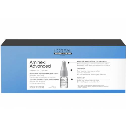 L'Oreal Professionnel Aminexil Advanced plaukų slinkimą stabdanti dvigubo poveikio programa (42x6 ml)