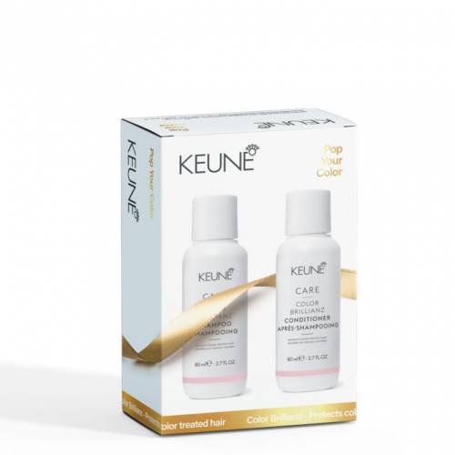 Keune Care Color Brillianz šventinis MINI rinkinys dažytų plaukų priežiūrai (80 ml + 80 ml)