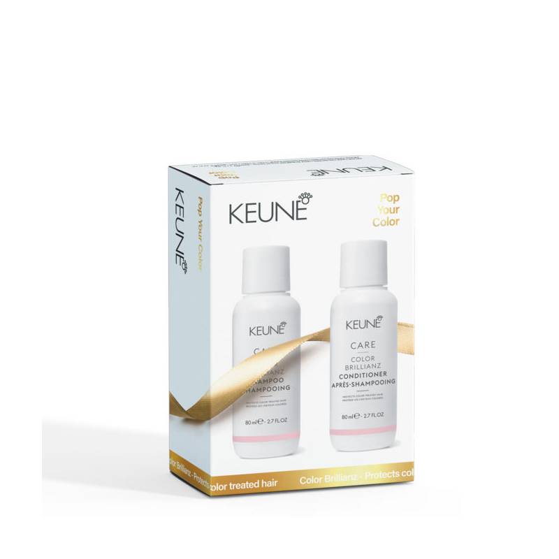 Keune Care Color Brillianz šventinis MINI rinkinys dažytų plaukų priežiūrai (80 ml + 80 ml)