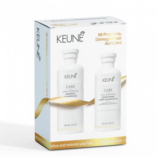 Keune Care Vital Nutrition šventinis sausų ir pažeistų plaukų priežiūros rinkinys (300 ml + 250 ml)